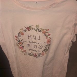 Pink Scripture T shirt